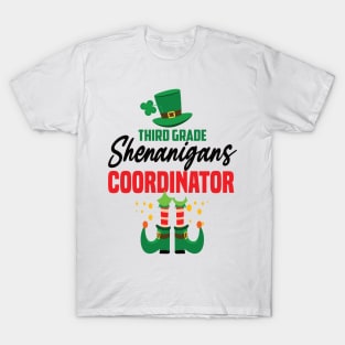 Third grade shenanigans coordinator St patricks day teacher gift T-Shirt